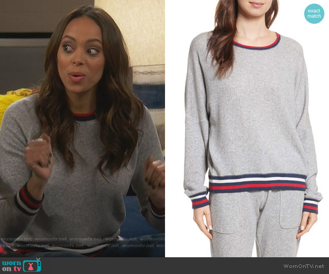 Joie Richardine B Sweatshirt worn by Claire (Amber Stevens West) on Happy Together