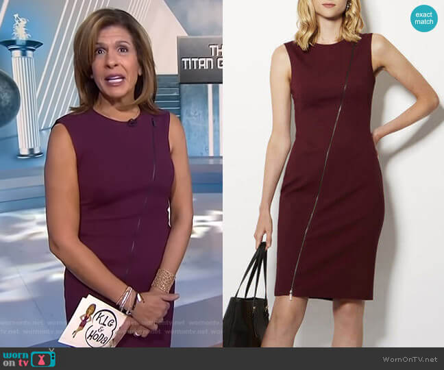 Karen Millen Zip Front Pencil Dress worn by Hoda Kotb on Today