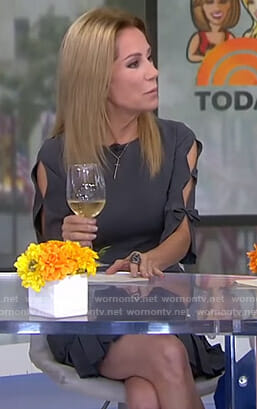 Kathie’s grey pleated dress on Today