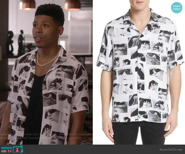 Ksubi Sedation Eyes Print Camp Shirt worn by Hakeem Lyon (Bryshere Y. Gray) on Empire