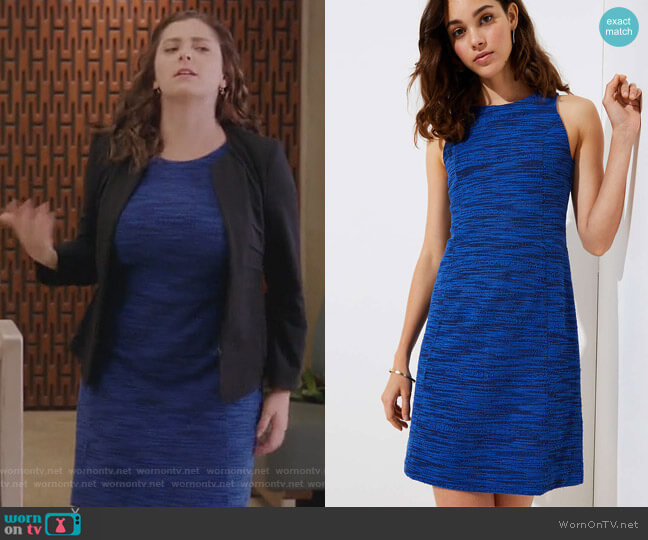 Loft Spacedye Shift Dress worn by Rebecca Bunch (Rachel Bloom) on Crazy Ex-Girlfriend