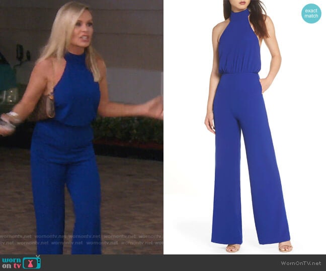 Lulus Moment for Life Halter Jumpsuit worn by Tamra Judge on The Real Housewives of Orange County