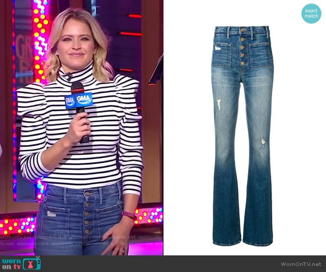 Mother The Patch Pocket Hustler Jeans worn by Sara Haines on Good Morning America