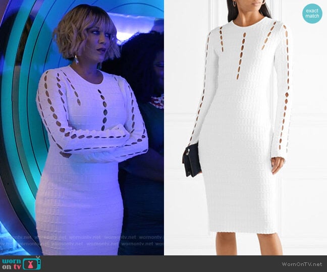 Narciso Rodriguez Cutout Ribbed Stretch-Knit Dress worn by Giselle (Nicole Ari Parker) on Empire