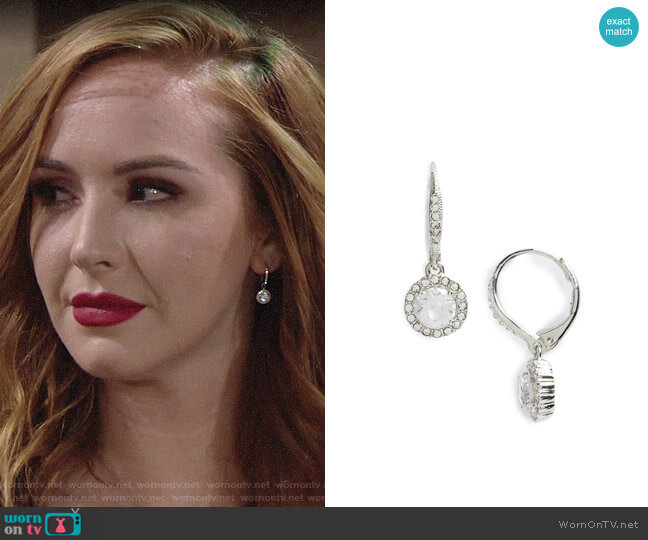 Nadri Cubic Zirconia Drop Earrings worn by Mariah Copeland (Camryn Grimes) on The Young and the Restless