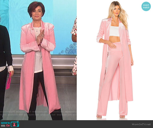 Norma Kamali Single Breasted Coat worn by Sharon Osbourne on The Talk