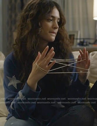 Olive’s blue star print sweatshirt on Manifest