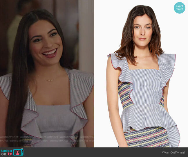 Parker Solange Top worn by Cristal Jennings (Daniella Alonso) on Dynasty