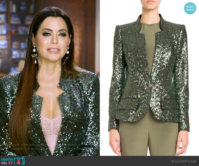Pascal Millet Single-Breasted Tailored Sequin Jacket worn by D’Andra Simmons on The Real Housewives of Dallas
