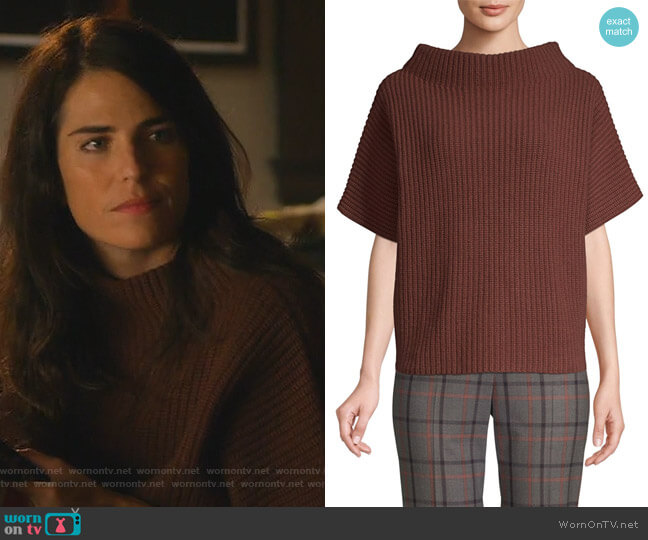 Peserico Knit Boatneck Sweater worn by Laurel Castillo (Karla Souza) on How to Get Away with Murder