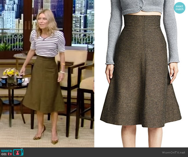 Philosophy di Lorenzo Serafini Midi Skirt worn by Kelly Ripa on Live with Kelly and Mark