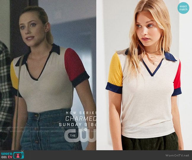 Project Social T Jonni Polo Shirt worn by Betty Cooper (Lili Reinhart) on Riverdale