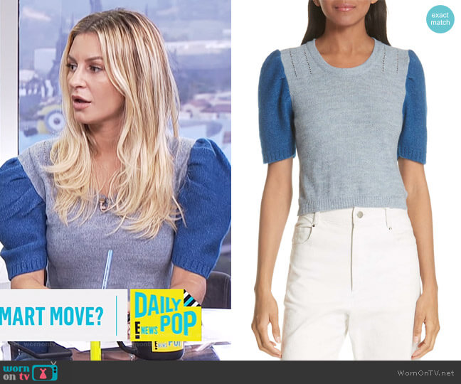 Rachel Comey Contrast Sleeve Sweater worn by Morgan Stewart on E! News