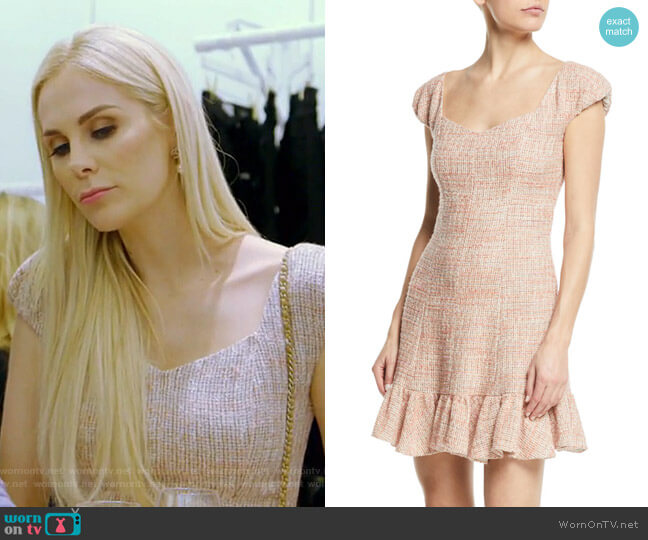 Rebecca Taylor Tweed Flounce Dress worn by Kameron Westcott on The Real Housewives of Dallas