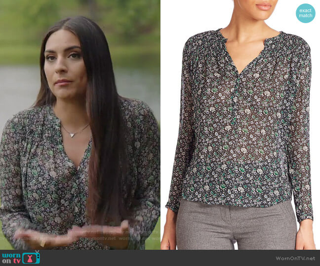 Rebecca Taylor Long Sleeved Silk Blouse worn by Cristal Jennings (Daniella Alonso) on Dynasty
