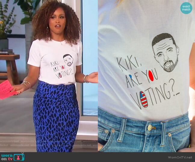 Sameside Kiki are you voting T-shirt worn by Eve on The Talk