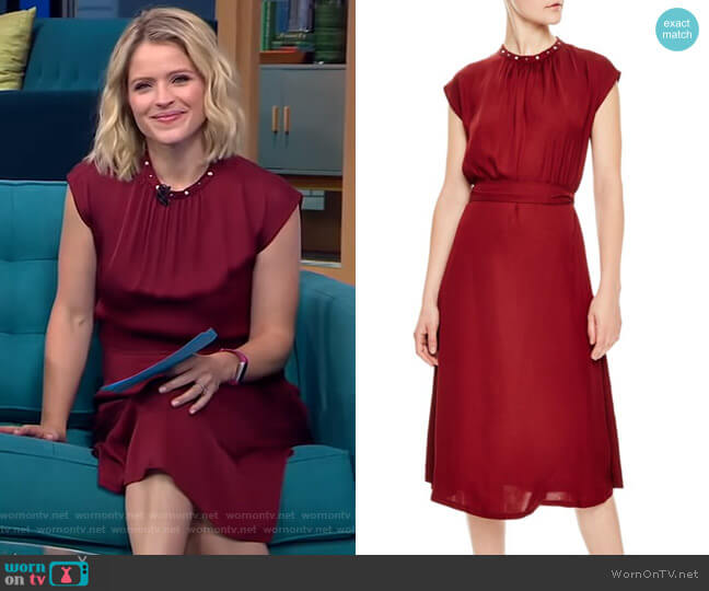 Sandro Conique Dress worn by Sara Haines on Good Morning America