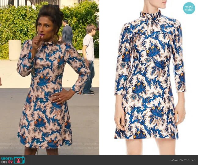 Sandro Utopique Dress worn by Emet Kamala-Sweetzer (Sarayu Blue) on I Feel Bad