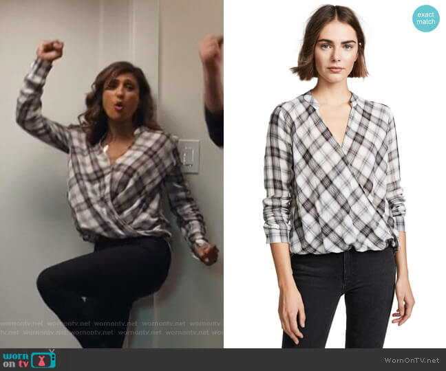 Splendid Willow Blouse worn by Emet Kamala-Sweetzer (Sarayu Blue) on I Feel Bad
