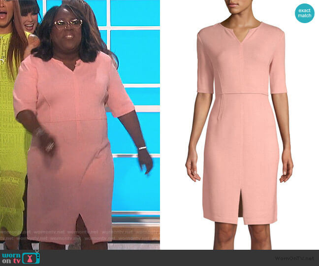 St. John Wool-Blend Sheath Dress worn by Sheryl Underwood on The Talk