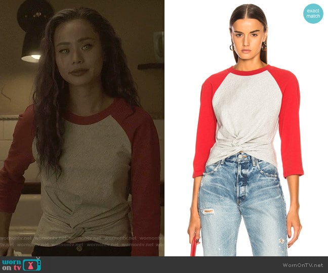T by Alexander Wang Twist Jersey Top worn by Clarice Fong (Jamie Chung) on The Gifted