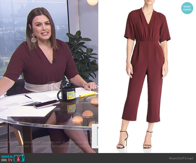 Whistles Devyn Crepe Jumpsuit worn by Carissa Loethen Culiner on E! News