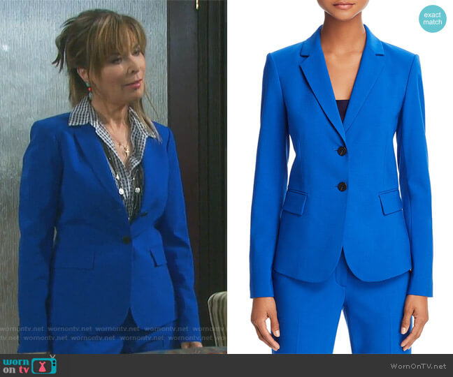 Theory Carissa Classic Blazer worn by Kate Roberts (Lauren Koslow) on Days of our Lives