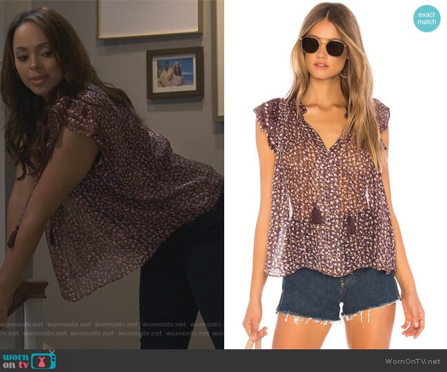 Ulla Johnson Doria Top worn by Claire (Amber Stevens West) on Happy Together