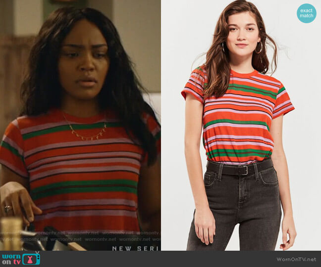 Urban Outfitters The Little Brother Crew-Neck Tee worn by Jennifer Pierce (China Anne McClain) on Black Lightning
