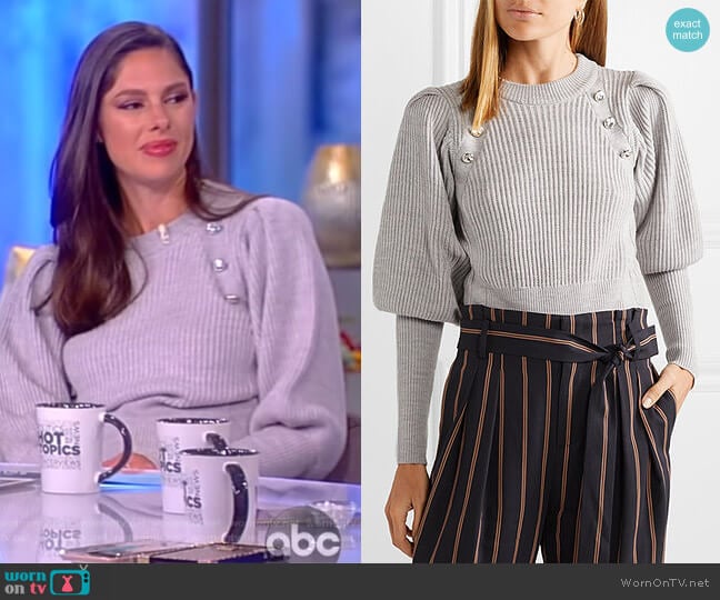 Veronica Beard Jude Sweater worn by Abby Huntsman on The View