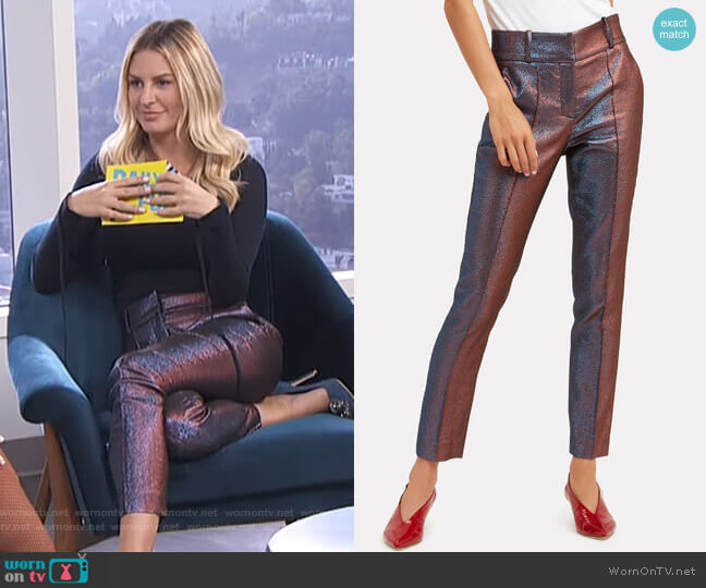 Veronica Beard Lago Skinny Trousers worn by Morgan Stewart on E! News