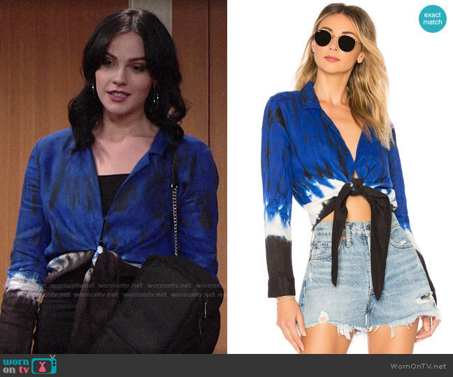Young Fabulous & Broke Maxon Top worn by Tessa Porter (Cait Fairbanks) on The Young and the Restless