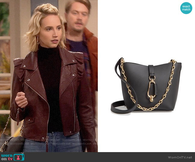 ZAC Zac Posen Belay Mini Leather Hobo Bag worn by Mandy Baxter (Molly McCook) on Last Man Standing