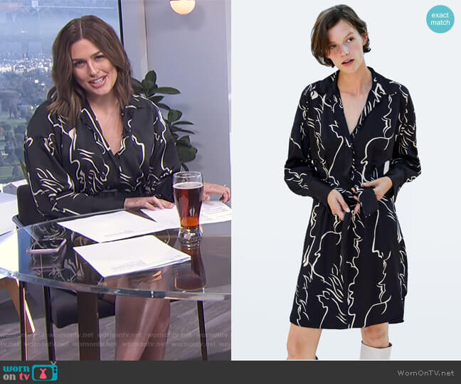 Zara Printed Tunic worn by Carissa Loethen Culiner on E! News