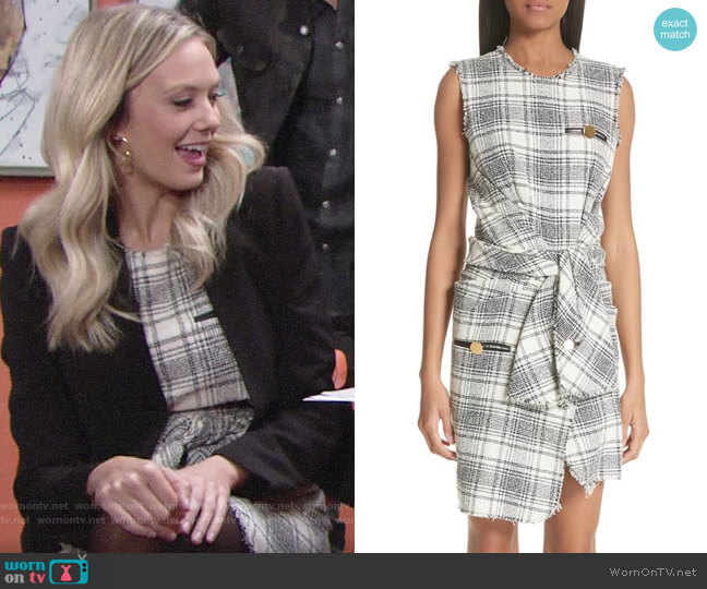 Alexander Wang Tie Waist Tweed Dress worn by Abby Newman (Melissa Ordway) on The Young and the Restless