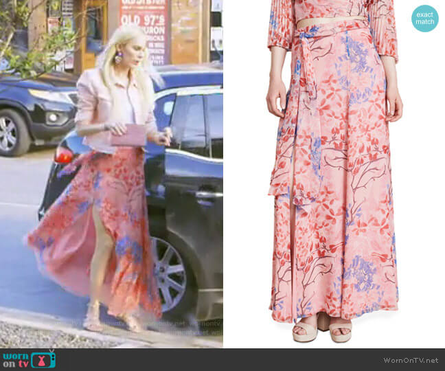 Alice + Olivia x Lola Montes Schnabel Athena Skirt worn by Kameron Westcott on The Real Housewives of Dallas