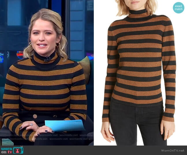 Alice + Olivia Roberta Pullover worn by Sara Haines on Good Morning America