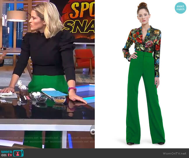 Alice + Olivia Dylan Pants worn by Sara Haines on Good Morning America