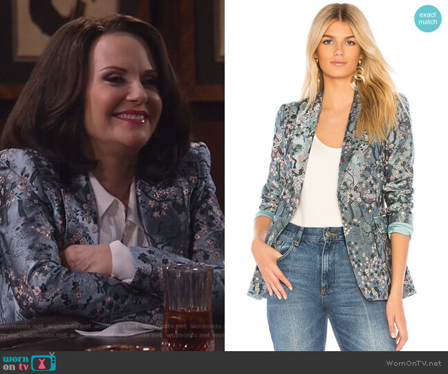 Alice + Olivia Macey Blazer worn by Karen Walker (Megan Mullally) on Will and Grace