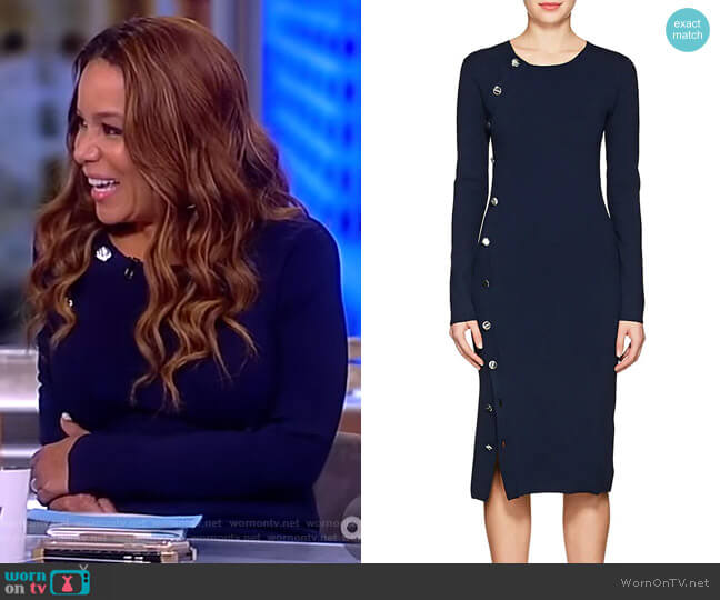 Altuzarra Arzel Compact Knit Dress worn by Sunny Hostin on The View