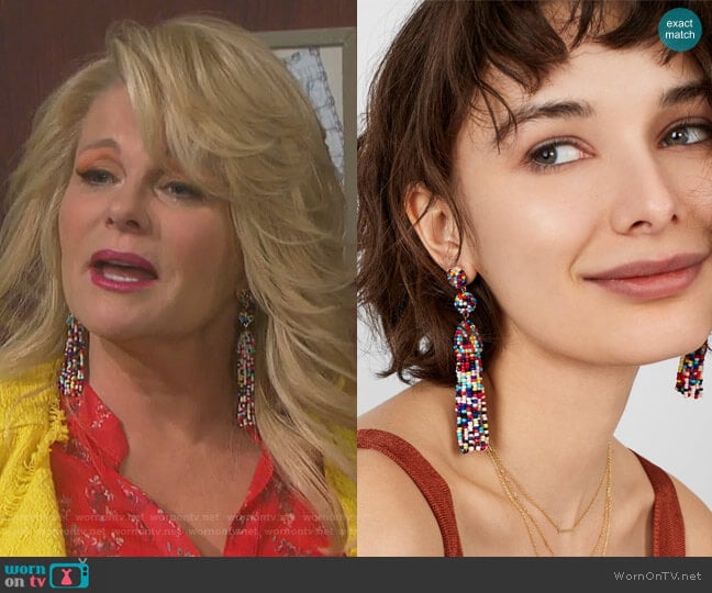 Baublebar Granita Tassel Earrings worn by Bonnie Lockhart (Judi Evans) on Days of our Lives