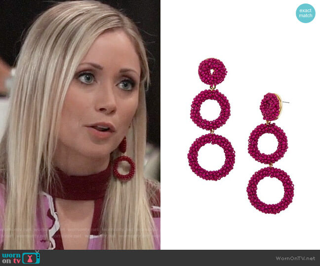 Baublebar Capella Drop Earrings worn by Lulu Spencer Falconeri (Emme Rylan) on General Hospital