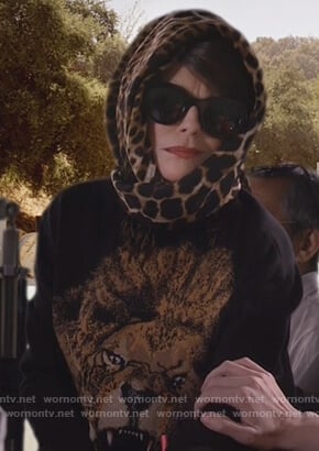 Karen’s black lion head sweatshirt on Will and Grace