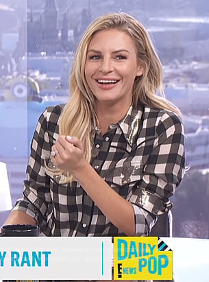 Morgan’s checked western shirt on E! News Daily Pop