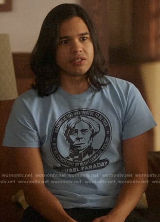 Cisco’s Michael Faraday t-shirt on The Flash