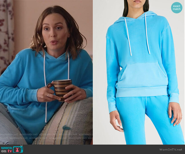 Cotton Citizen Aspen cotton-jersey hoody worn by Angie (Leighton Meester) on Single Parents