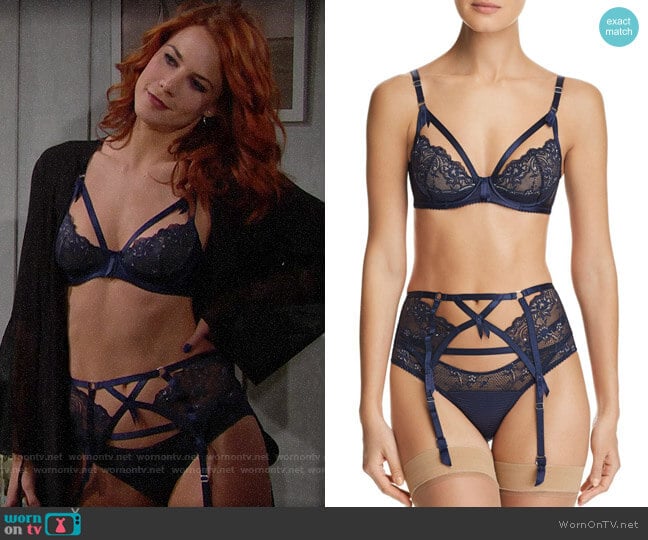 Dita von Teese Madame X High-Waisted Lace Suspender Belt worn by Sally Spectra (Courtney Hope) on The Bold and the Beautiful