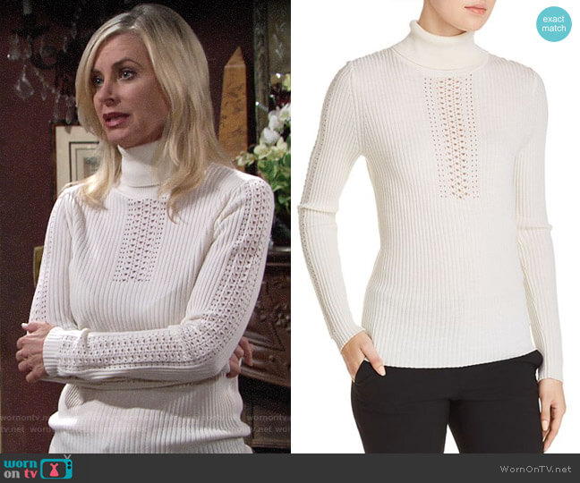 Elie Tahari Maelee Sweater worn by Ashley Abbott (Eileen Davidson) on The Young and the Restless