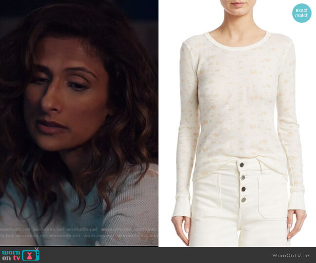 Elizabeth and James Valentine Floral Pullover worn by Emet Kamala-Sweetzer (Sarayu Blue) on I Feel Bad