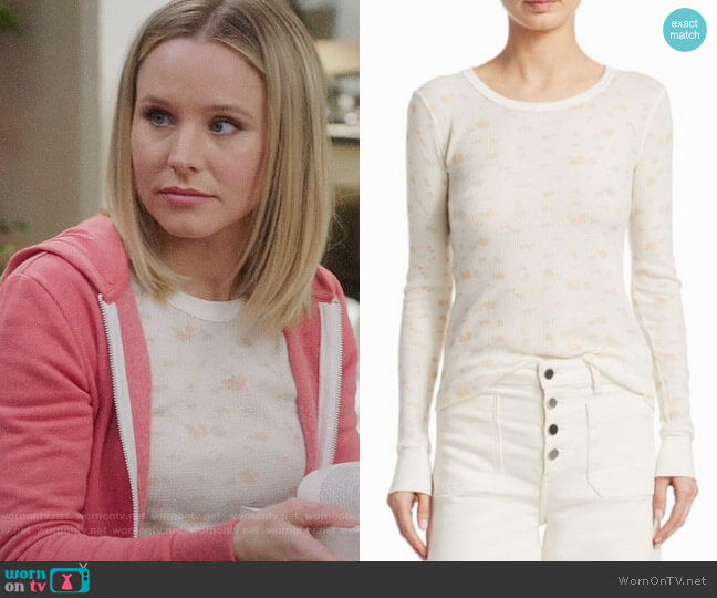 Elizabeth and James Valentine Floral Pullover worn by Eleanor Shellstrop (Kristen Bell) on The Good Place